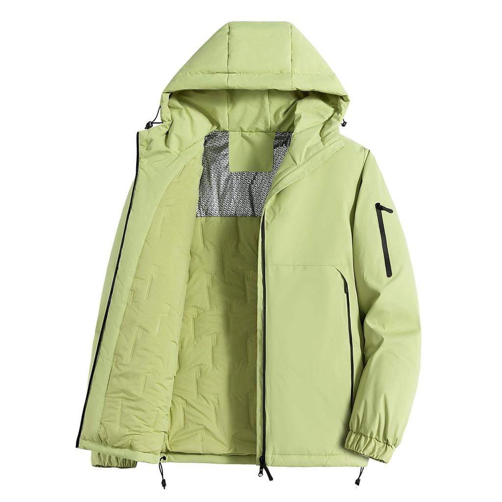 Herbst und Winter Mode Wärme Plus Samt Verdickt Outdoor Kältebeständigkeit Sport Bergsteigen Baumwolljacke Mit Kapuze Ladejacke