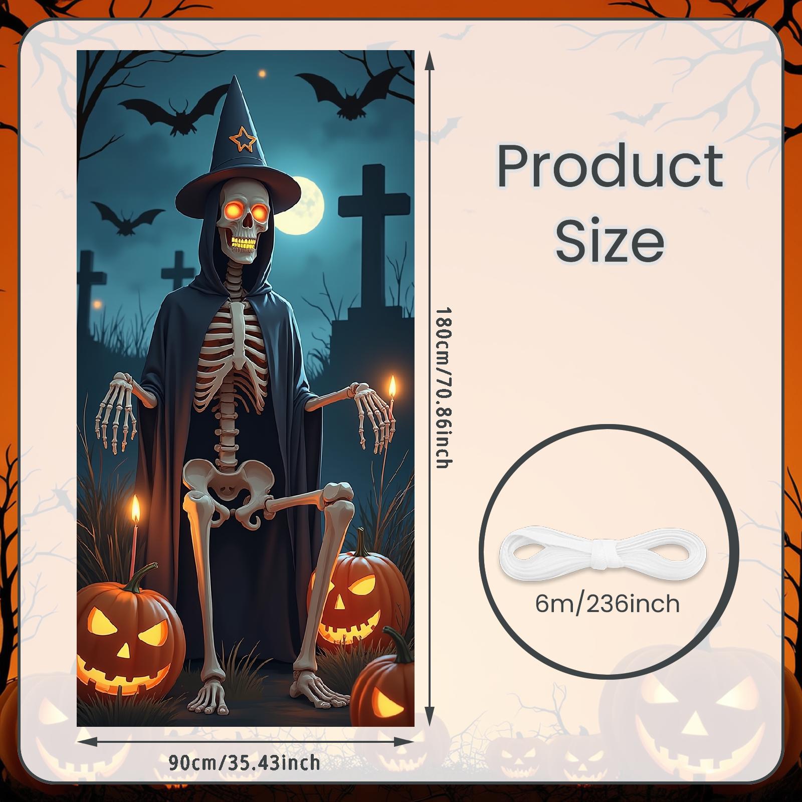 

Spooky Decoration Decorative Prop Halloween Decor Party Banner Moonlight Background Halloween Banner For Party Photo Shoot