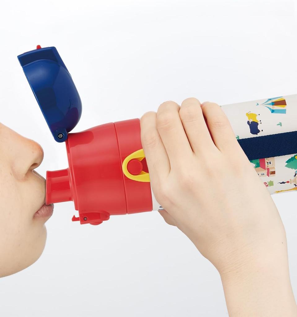 Skater Kids' 2-Way Water Bottle - Direct Drink (470ml) / Cup Drink (430ml) - Thomas the Tank Engine Design - Stainless Steel - Insulated - Lightweight