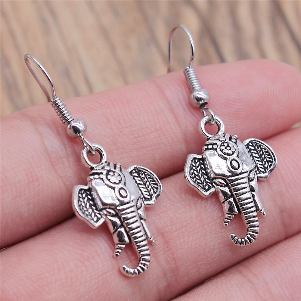 50 Styles Animal Pendant Dangle Earrings Drop Earrings Antique Silver Color Plated Unicorn Horse Elephant Snake Tiger Earrings