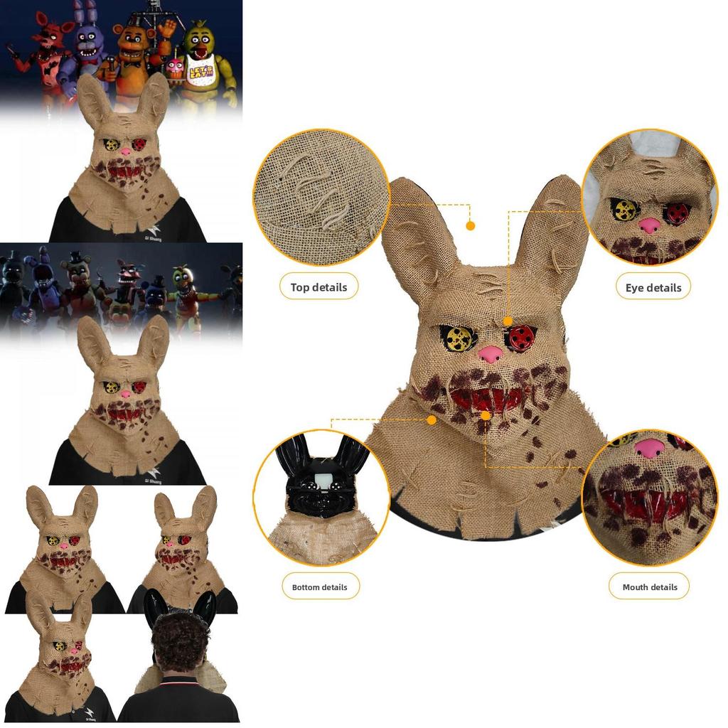 Pvc Material Five Nights At Freddy's Rabbit Headpiece For Costume Parties