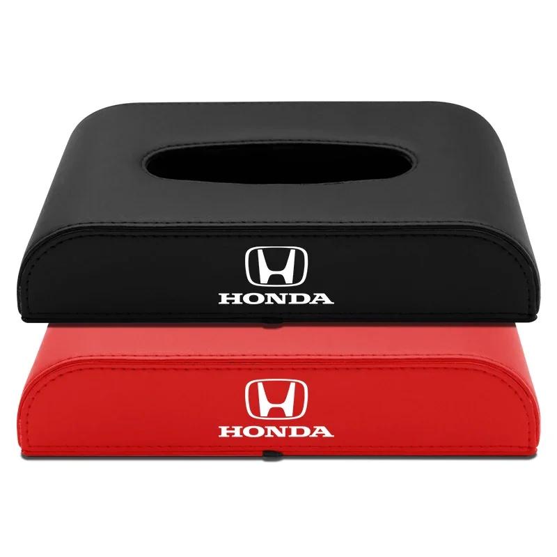 2025 Hot 1pcs Car Tissue Box Holder Armrest Box Storage Case Auto Accessories For Honda Civic Mugen Accord Odyssey JAZZ CRV Fit