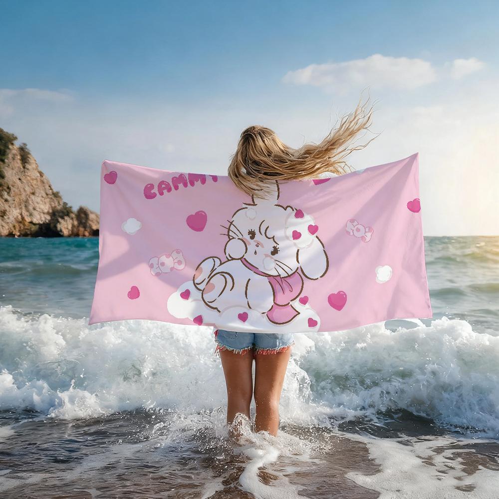 Cartoon Mikko Cat Cute Towel Quick Drying Beach Towels Are Suitable For Swimming Pools Camping Yoga And The Gym