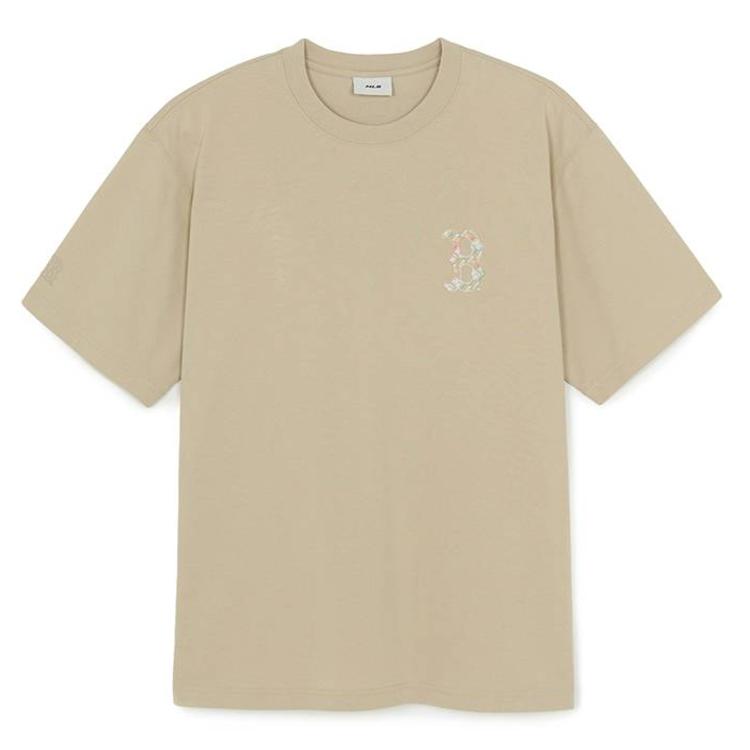 MLB T Shirts Unisex Boston Red Sox/Sandy Brown Crew Neck Moderate 3ATSB1463-43SAS XS