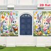 Easter Cartoon Rabbit Decor Set for Outdoors