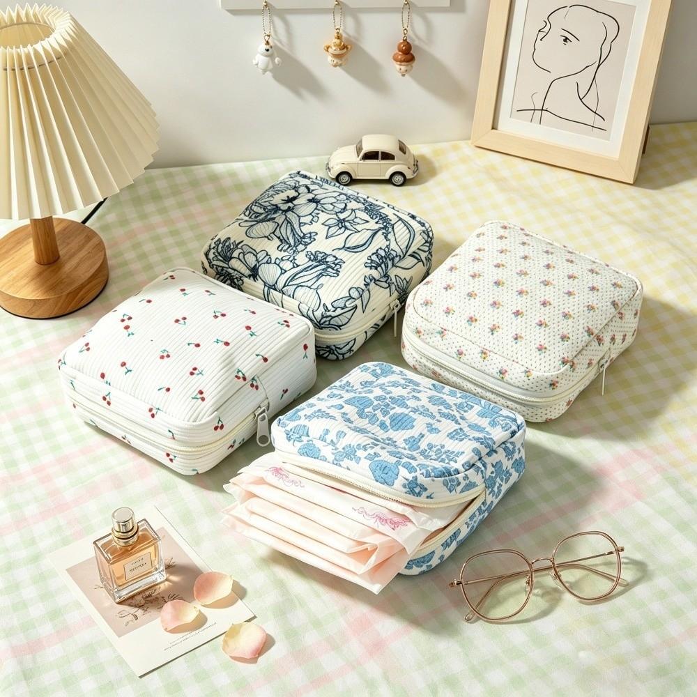 Square Shape Makeup Bag Lipstick Storage Mini Storage Pouch Fashion Sanitary Napkin Storage Bag