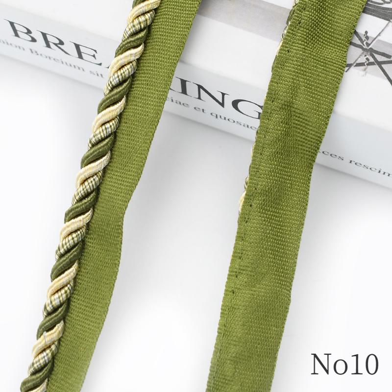 2/5/12M Meetee 6mm Two-color Lace Rope Trim Decorative Strap Webbing Cord for Sofa Curtain Sewing Handmade Material Accessories