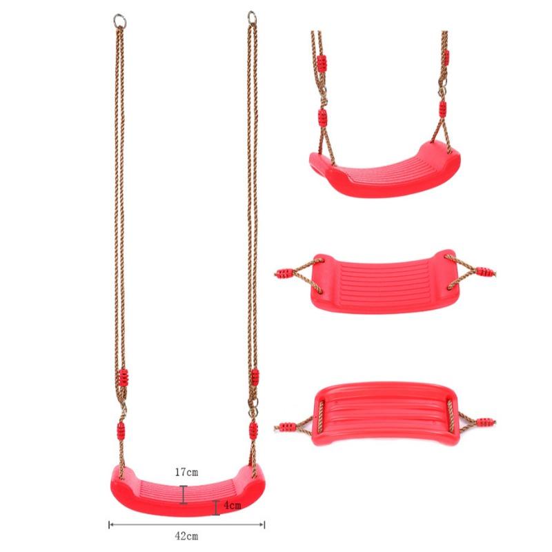 

1pcs Plastic Kids Swing with - Indoor/Outdoor Playground Equipment Durable Backyard Swing Entertainment equipment червоний