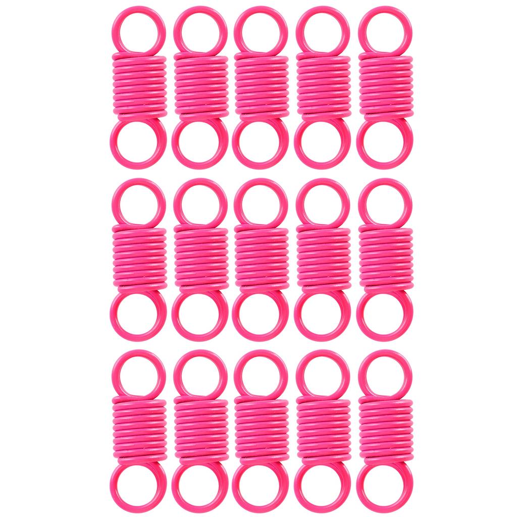 15Pcs Extension Spring Colorful Compression Small Tension Springs for Bag Strap AdapterRose Red