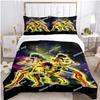Admire Saint Seiya Pattern Bedding Set Printed Bed Set Duvet Cover Sheet Pillowcase Bed Soft Quilt Cover Full Queen King Size