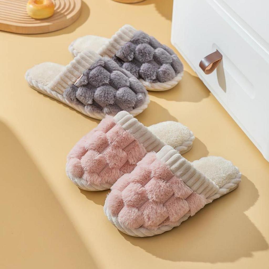 Cotton Slippers for Women In Winter, Suitable for Home Use In Spring and Autumn, Indoor Warmth and Anti Slip Home, Cixi Winter Couple, Plush Men