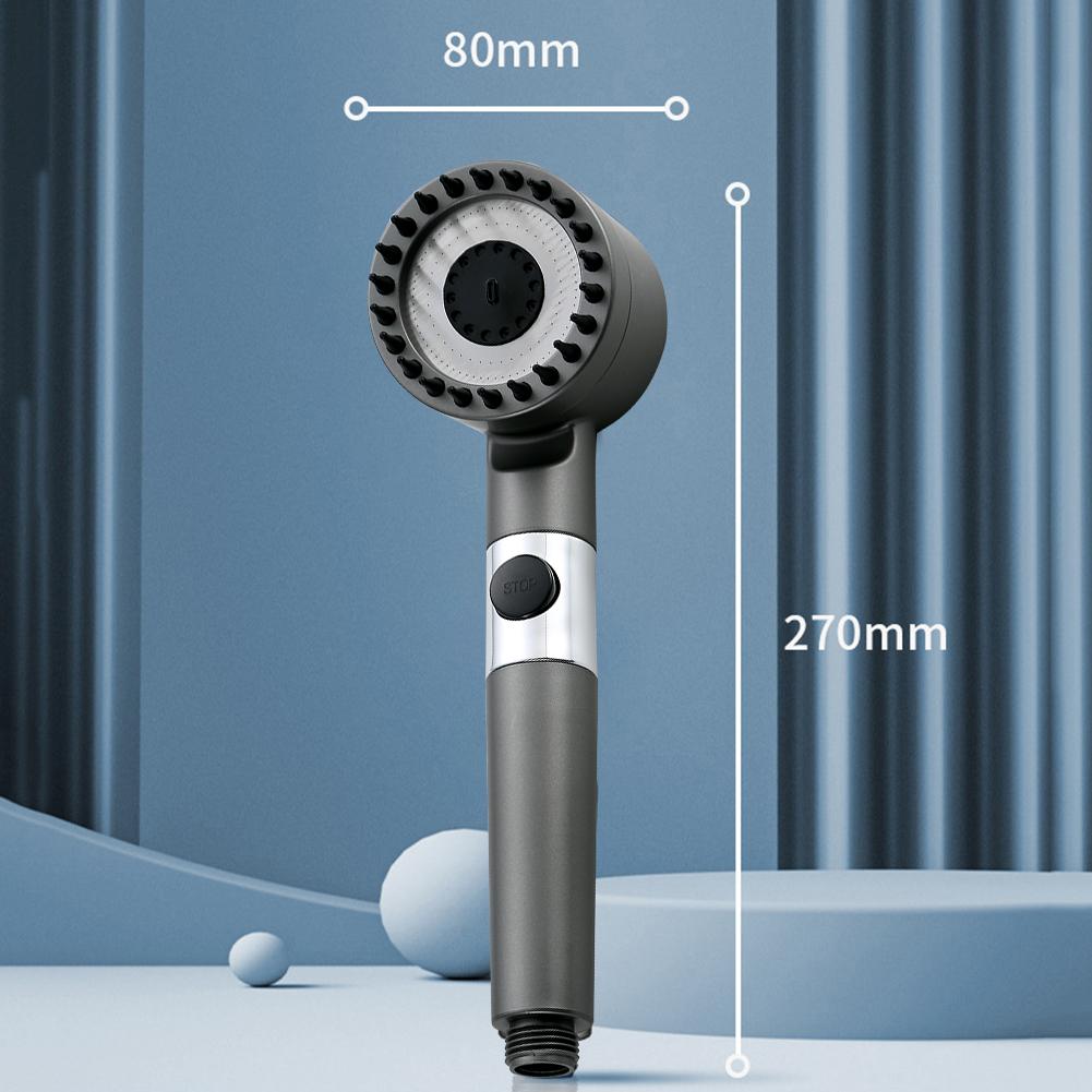 Filter Showerhead Powerful Pressurization Large Flow Shower Head Adjustable 4 Modes Replacement Parts Bathroom Accessories