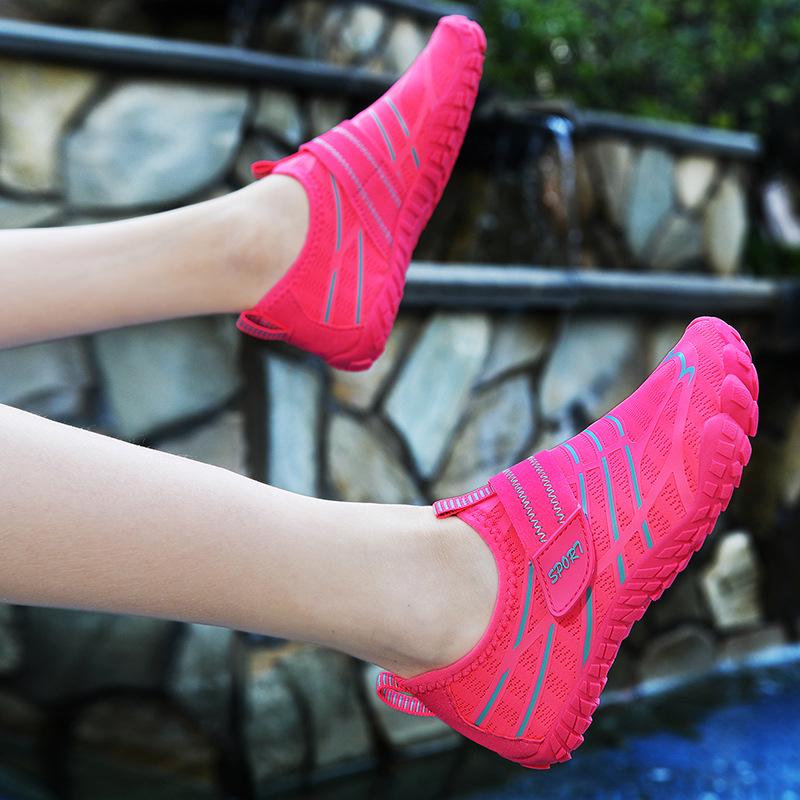 

Детская нескользящая дышащая обувь для плавания и пляжа – Обувь с мягкой подошвой для трекинга в ручьях 28 розы красного