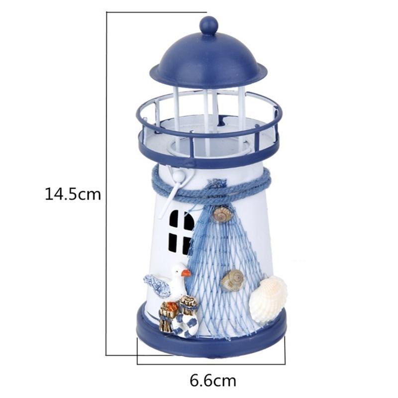 Vintage Mediterranean Style Iron House Candlestick Candelabrum Candle Holder