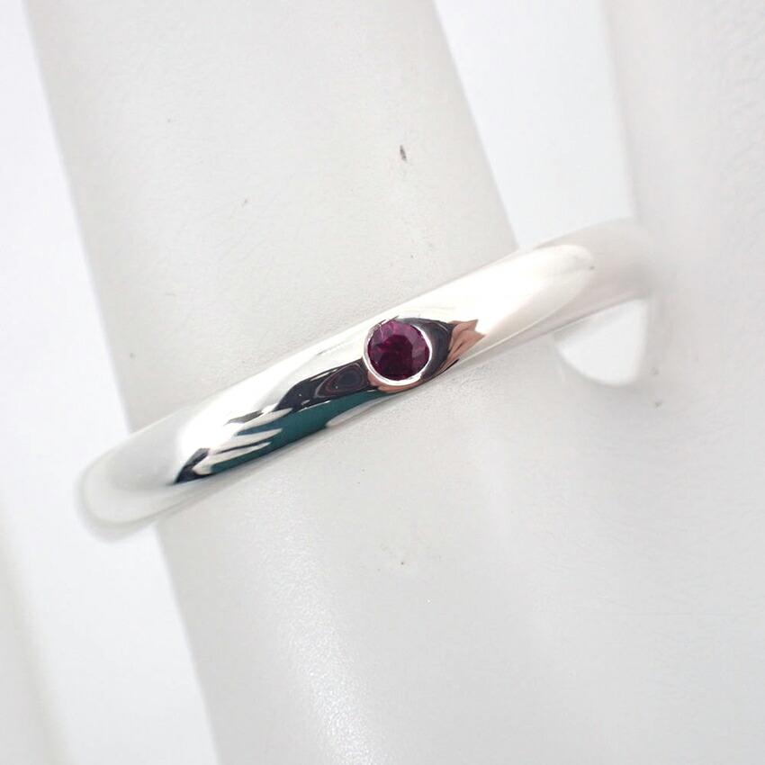 [Pre-owned] TIFFANY / Tiffany / 925 / Ruby / Stacking Band Ring / Size 10 / J89-10