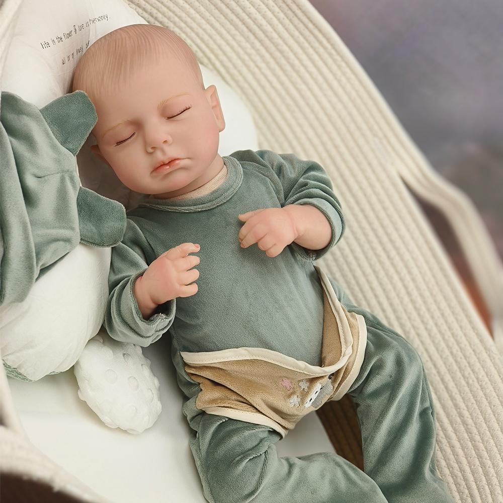 Bebe Reborn Puppen 48cm Loulou Handgemachte Bemalte Lebensechte Reborn Puppen Für Kinder Geschenke Puppe Spielzeug
