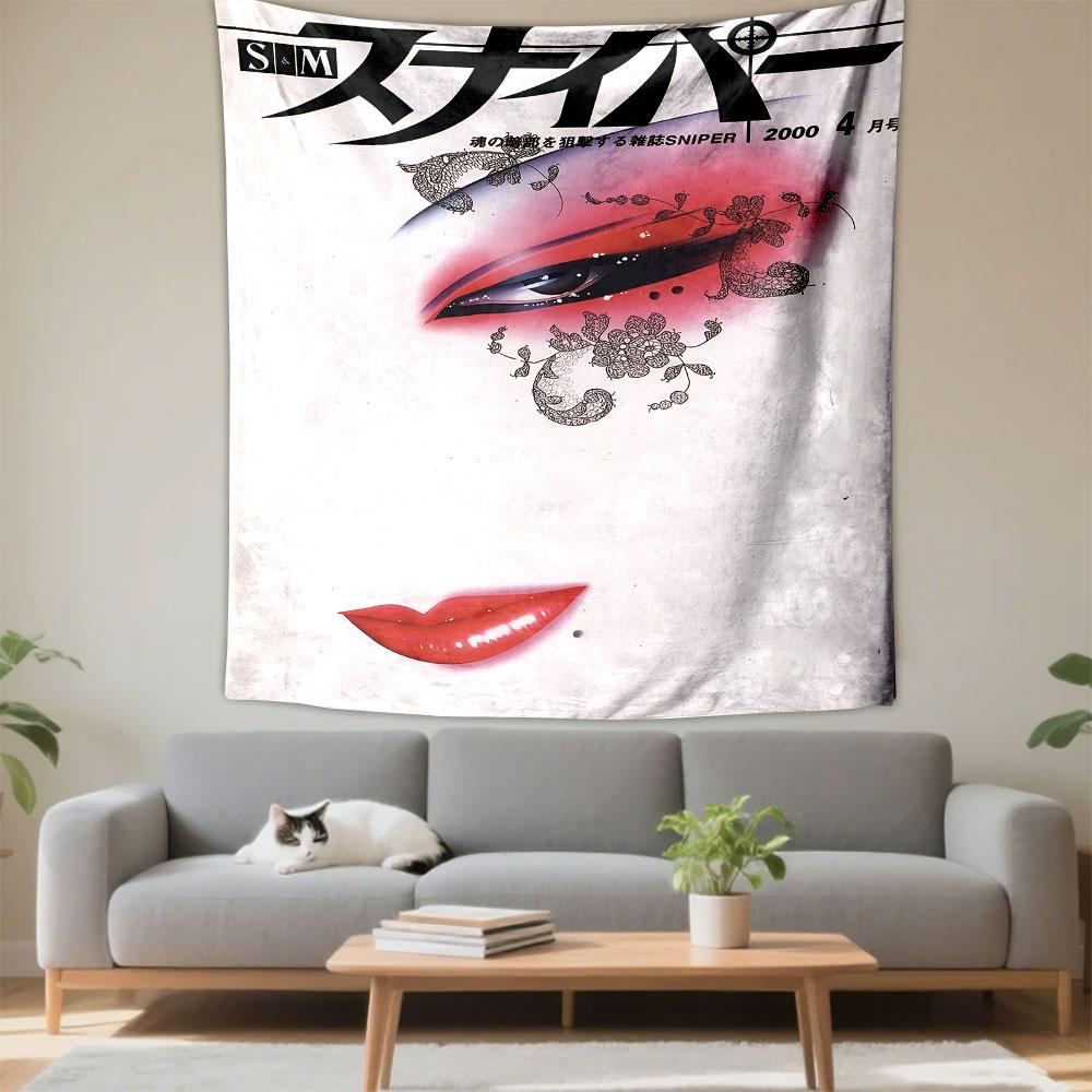 Sniper Manga 2000 Tapestry Wall Hanging, Japanese Action Comic Art, Anime Wall Decor for Bedroom Dorm