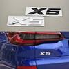 3D ABS Black Chrome Car Letters Rear Trunk Badge X5 X6 Logo Emblem Decals For BMW X5 X6 F15 G05 F16 G06 Sticker Auto Accessories