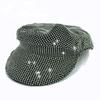 Rhinestone Fedora Jazz Hats Cowboy Hat For Women And Men Double-Sided Color Cap Red With Black Diamond Fedora
