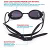Professionelle Schwimmbrille Antibeschlag UV-Schutz Verstellbare Schwimmbrille Herren Damen Wasserdichte Silikonbrille Brillen