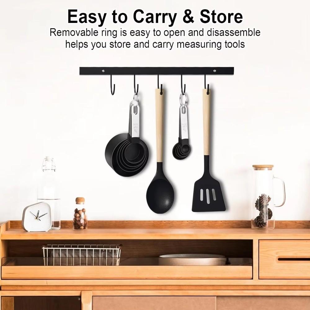 10PCS Graduated Measuring Spoons Set Plastic Measuring Cup and Spoon Set Sugar Scoop Kitchen Gadget