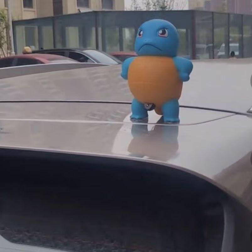 New Anime Charmander Spray Water Squirtle Car Accessories Spray Water Big Size Cute Model Toys Car Pendant Decorate
