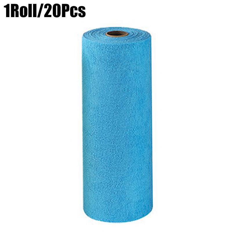 20/30PCS/Roll Large Roll Pack Scrubber Pads Dishcloths Kitchen Suppy Microfiber Material Cleaning Supplies 22x20/30x30cm