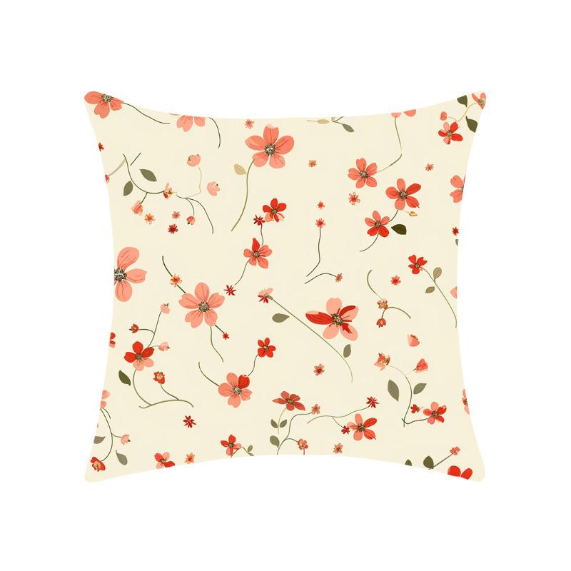 New Floral Floral Series Pillow Case Soft Car Home Decoration Bedroom Bedside Pillow Cushion Cover