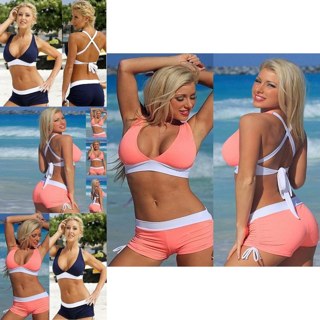 Hochwertige Damen Sommer Mode Bikini Badeanzüge Sexy Boxer Split Bikinis Strand Bikini Für Mühelosen Stil