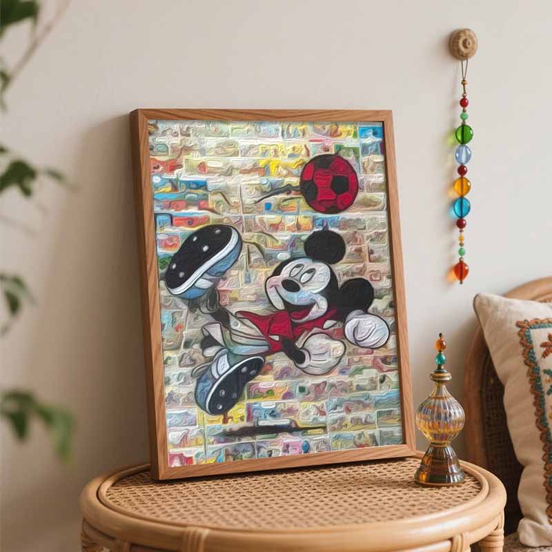 Disney Mickey Mouse Soccer oil paint by numbers painting kit handmade diy home decor gifts wall art decoration canvas hobby craft painting