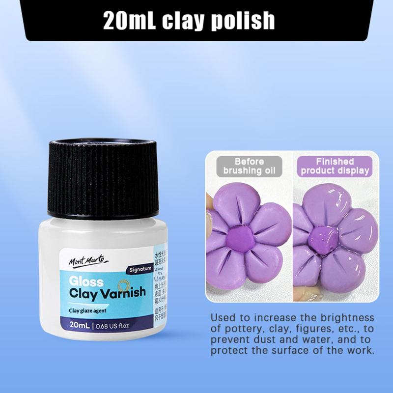 

20/60Ml Clay Varnish Acrylic Air Dry High Gloss Finish Air Dry Clay Sealant For Ceramics Oil Painting Wood Maintenance 20ML