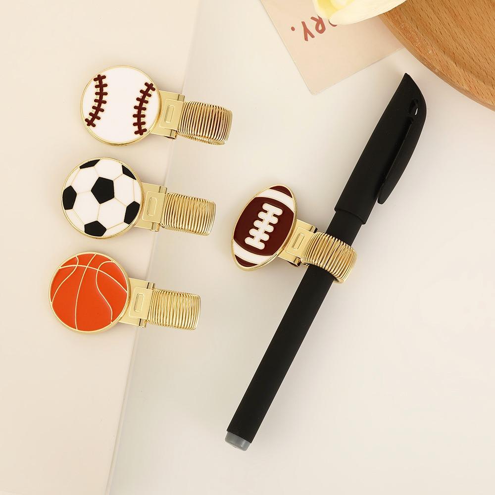 Sports Equipment Series Pen Clip Metal Journal Clip Paper Fix Clips  Stationery Accessories