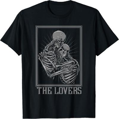 Tarotkarte Shirt Die Liebenden Skelett Goth Halloween Hexe T-Shirt