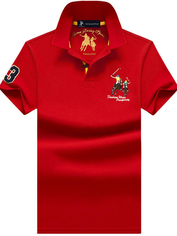 Paul Polo Bărbați Vară 2024 Tricou cu Mânecă Scurtă cu Guler, Bumbac Pur, Mărimi Mari