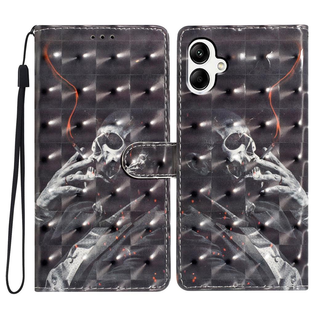 Für Samsung Galaxy A06 4G Hülle PU-Leder 3D-Muster Druck Brieftasche Handyhülle
