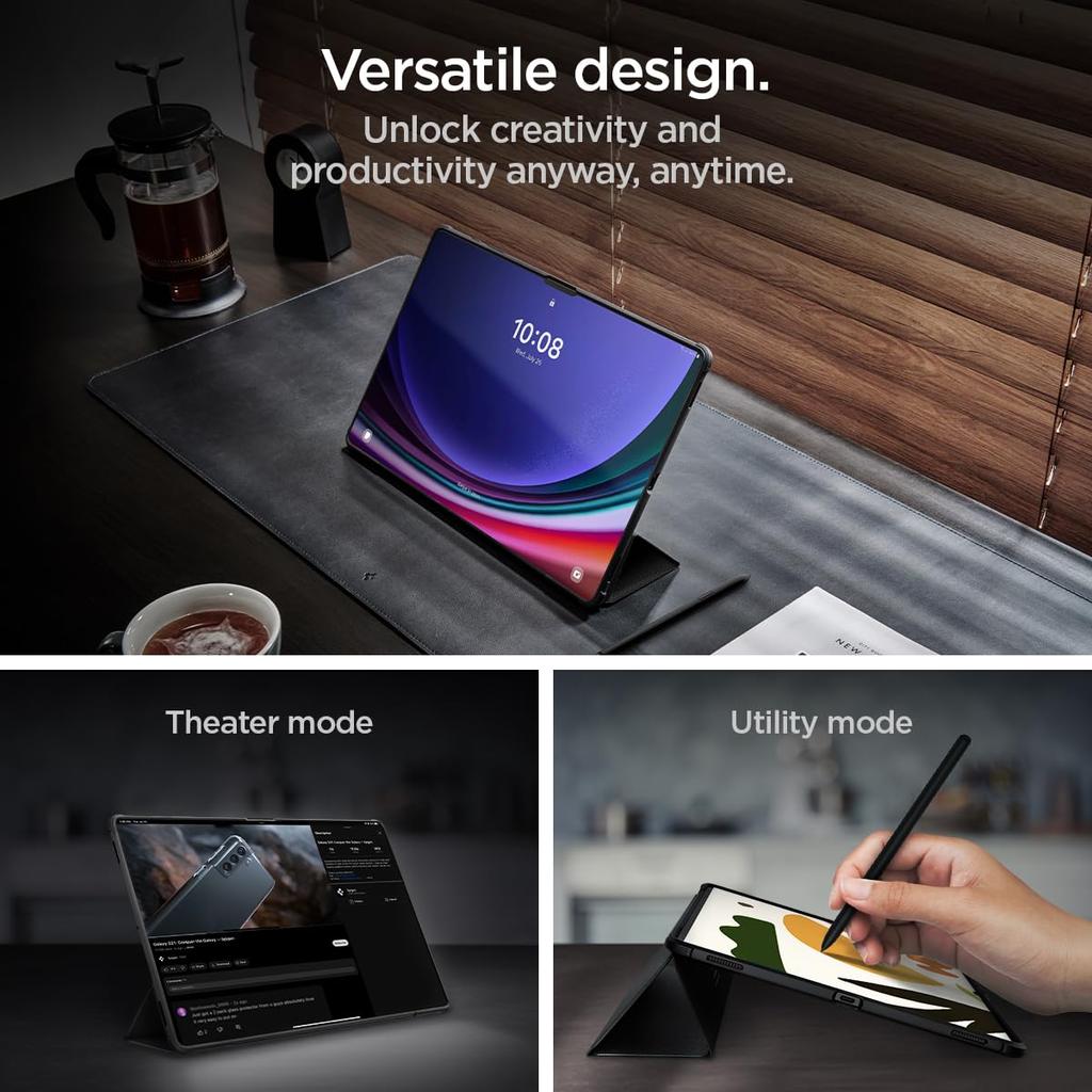 Spigen Galaxy Tab S10 Ultra Case Cover Compatible with Galaxy Tab Shock Absorption Shockproof Stand Drop Shock Absorption Rugged Armor Pro ACS06538