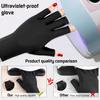 1Pair UV Gloves for Gel Manicures UPF50+ Fingerless UV Light Protection Gloves for Gel Nails Manicure