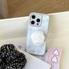 For iPhone 15 Pro Max Case 3D Camellia Charm Hard PC Epoxy Phone Cover