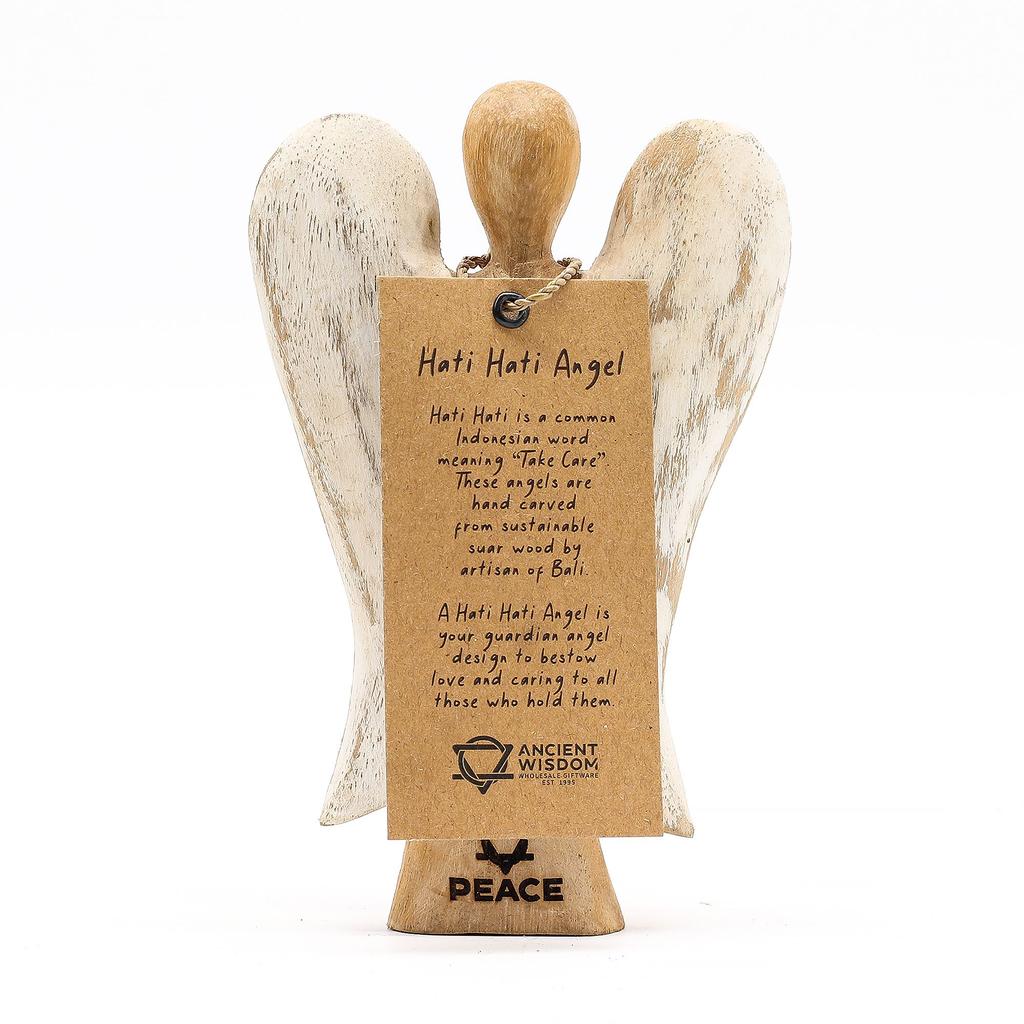 Wooden Angel Figurine – Peace