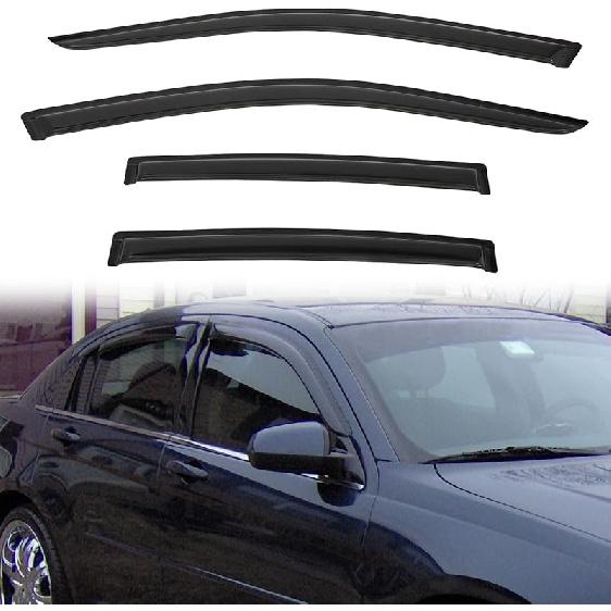 In-Channel Rain Guards Compatible With 2001-2005 Sport Trac 1997-2001 Mercury Mountaineer 1991-2001 Explorer Side Window Visor Wind Deflector Vent