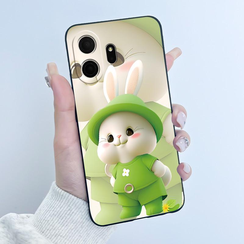 For TCL NxtPaper 70 Pro Case Luxury Cute Love Rabbit Funny Soft Black TPU Silicone Phone Case For TCL NxtPaper70 Pro Back Cover