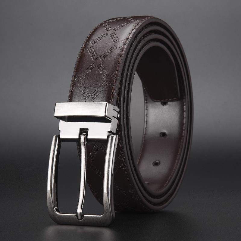 

Простой горячий мужской ремень с пряжкой, повседневный деловой ремень, мужской ремень, ремень 130cm темно-коричневого