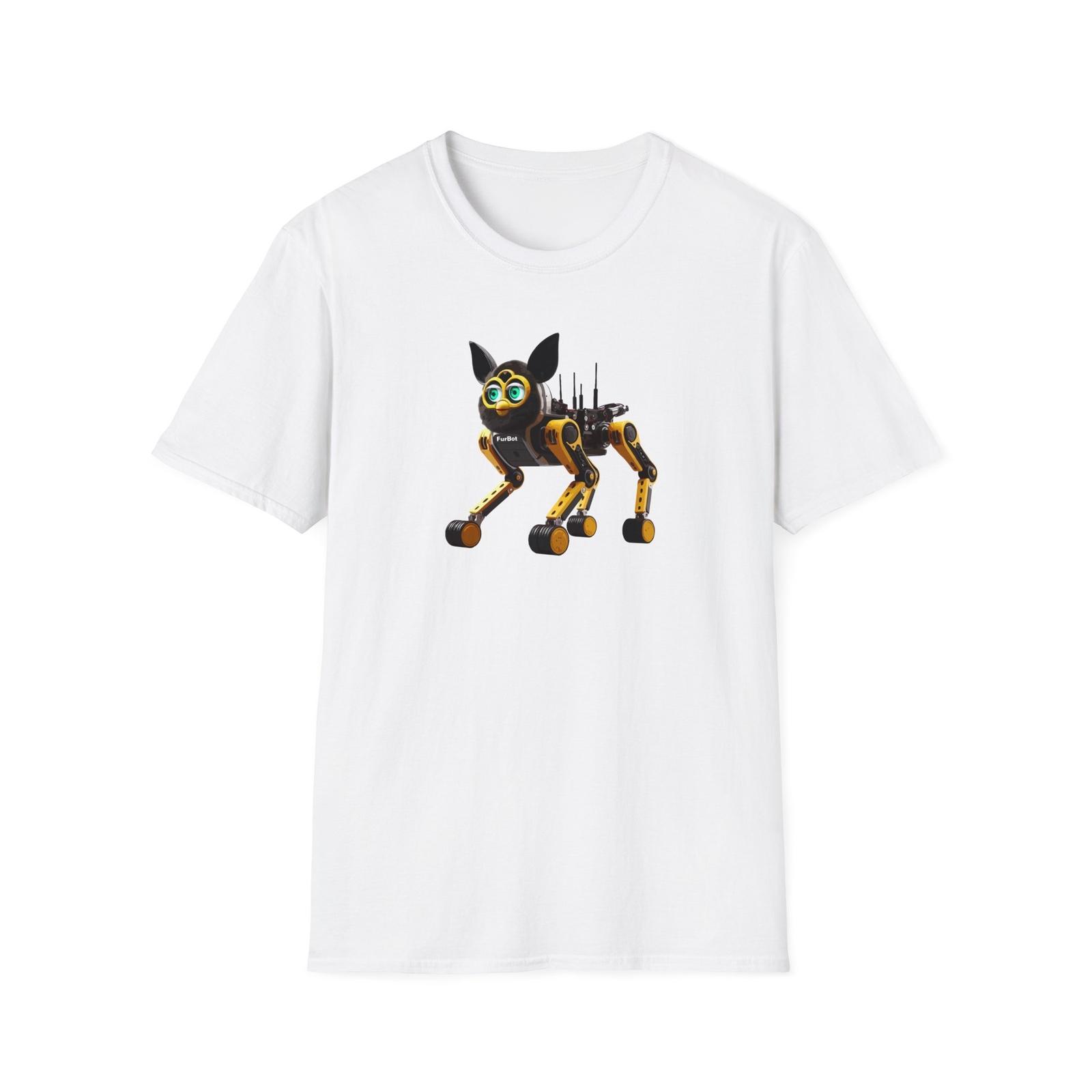The FurBot Creepy Robot Dog - Unisex Softstyle T-Shirt S разноцветный
