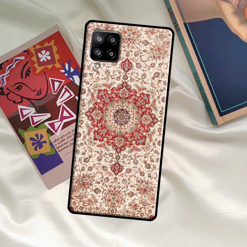 Persian Carpet Floral Pattern Case For Samsung Galaxy A54 A06 A05 A16 A26 A36 A56 A53 A32 A52 A33 A13 A55 A35 A15 A14 A34