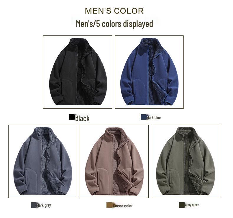 Ollie Double-Sided Polar Fleece Couple Jacket - Soft, Warm, Trendy Winter Coat