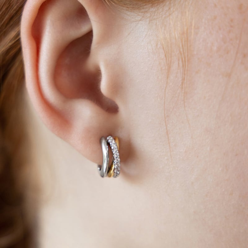 Tatiana Mixed Curve Hoop Earrings EC3226