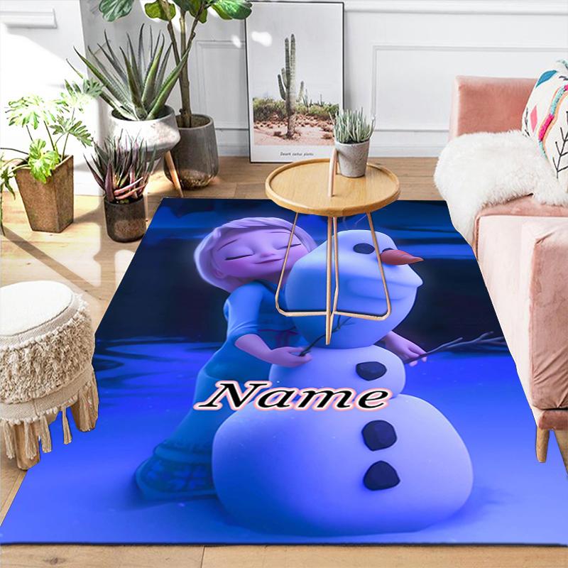 Custom 1Pc Elsa'S Winter Fantasy Rug Office Carpet Indoor Outdoor Entrance Doormat Nonslip Soft And Comfortable Living Room D91665