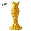 Unique Ornamental Vase 3D Printed Evening Gown Shaped Vase, Elegant Dress Sculpture High-end Texture Flower Pot, Minimalist Home Ornament for Entryway