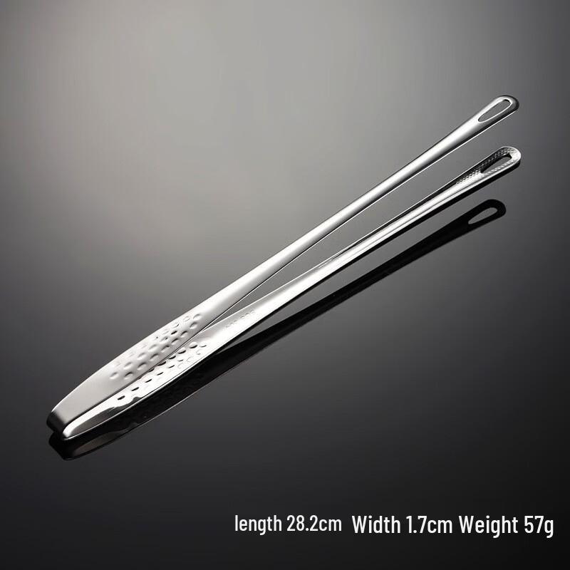 Qianxing 304 Stainless Steel Serving Tongs - 10 Pack