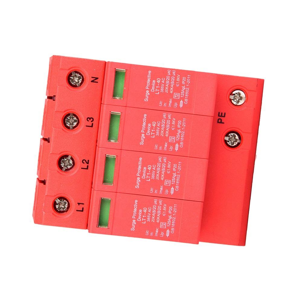 4P House Arrester Device 385V Power Transient Protector Durable Low Voltage Arrester  House